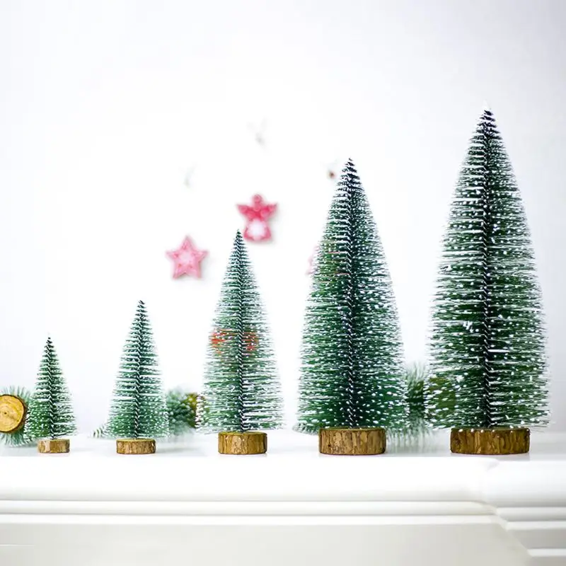 

Mini Artificial Christmas Tree Snowflake Table Decoration Cedar Ornament Models
