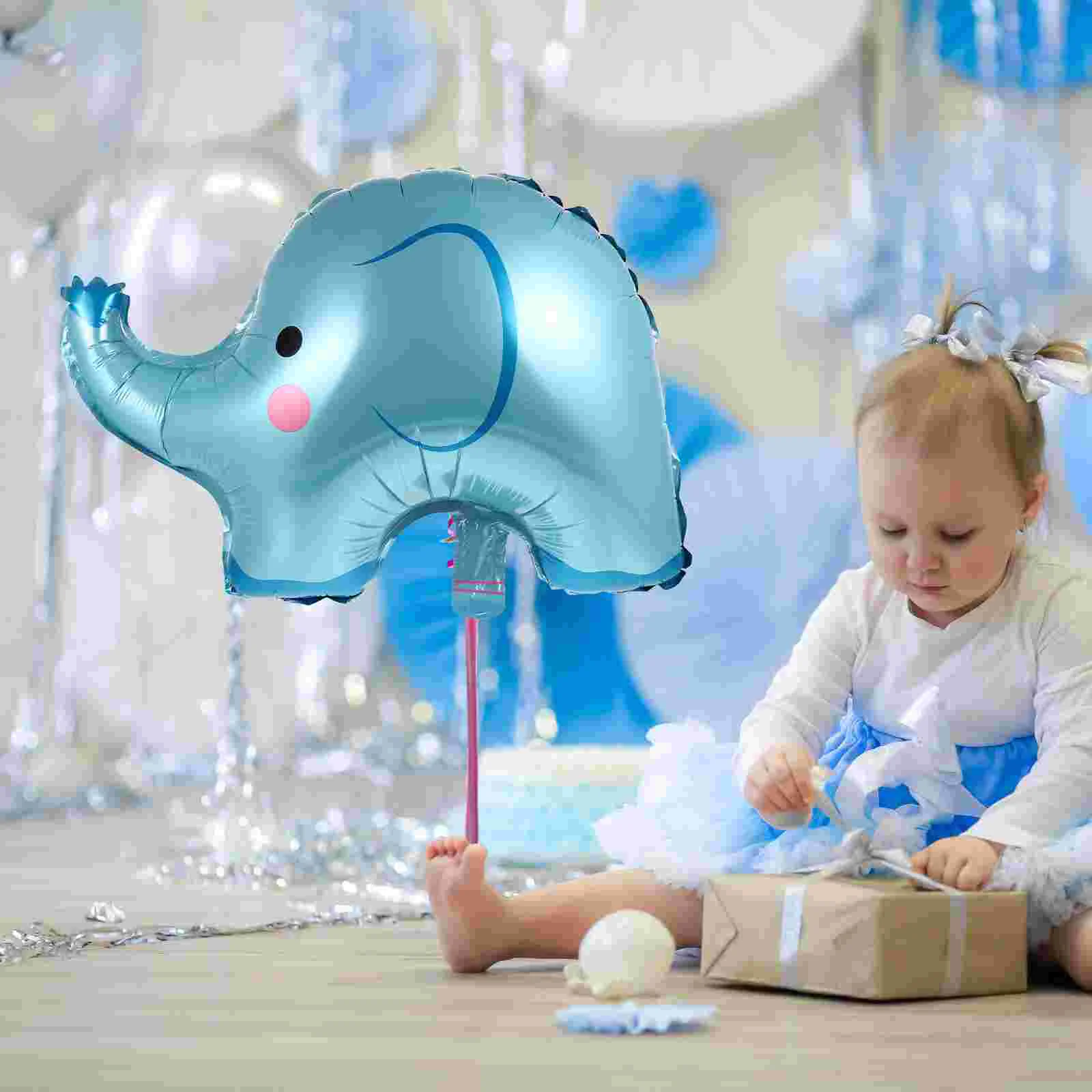 

Elephant Balloons Balloon Foil Baby Decorations Birthdayshower Jungle Themed Mylarinflatable Boyshaped Kids Aluminum Supplies