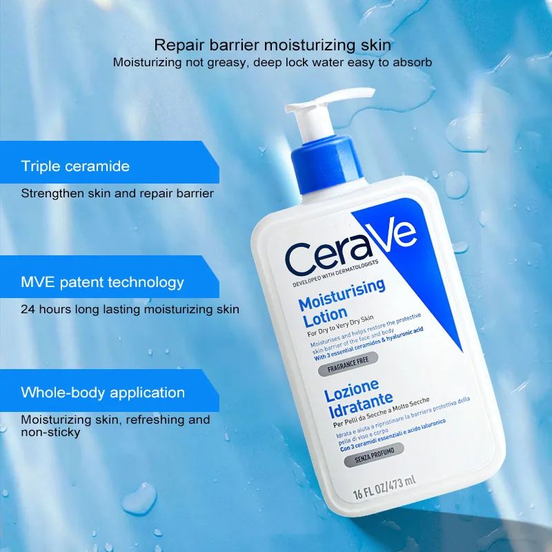 

Cerave 3PCS Set Foaming Cleanser+Hydrating+Salicylic Acid Mild Facial Cleanser Blackhead Removal Wash Skin Care Beauty Health