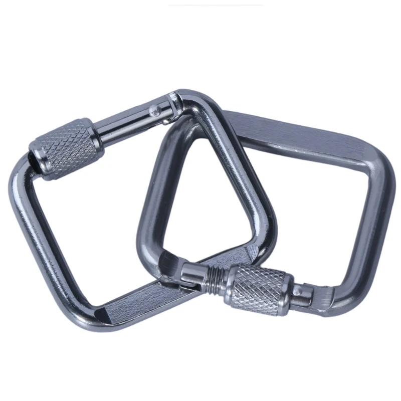 Алюминиевый брелок с защитной пряжкой карабин фиксирующимся крючком и винтовым