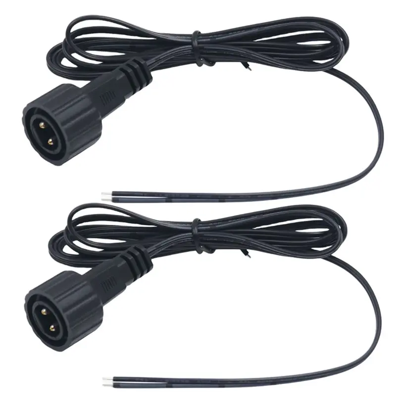 Фото ABFN-Black, 10 шт., 2-контактный разъем для светодиодов, провод 1,2 м, водонепроницаемый удлинительный кабель для солнечных пане №3