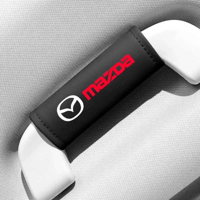 

1 шт. кожаный подлокотник на крышу автомобиля, внутренняя дверная ручка, защитный чехол, модификация салона автомобиля для Mazda 3 6 CX5 MX5 Atenza