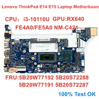 new original for lenovo thinkpad e14 laptop motherboard cpu i5 10210u nm c421 swg mainboard 5b20w77192 5b20s72288 100 test ok