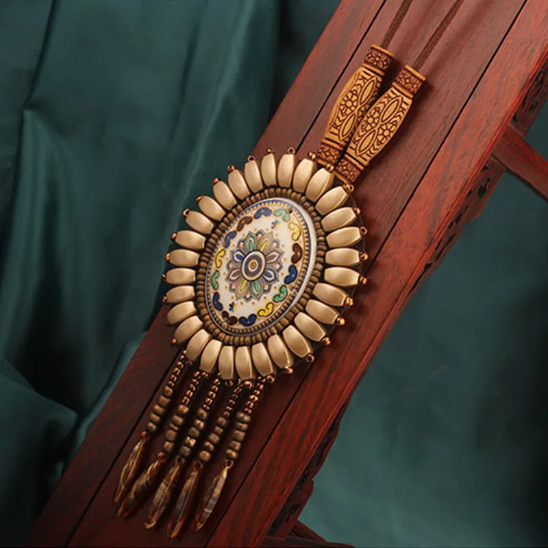 Женское ожерелье ручной работы в богемном стиле