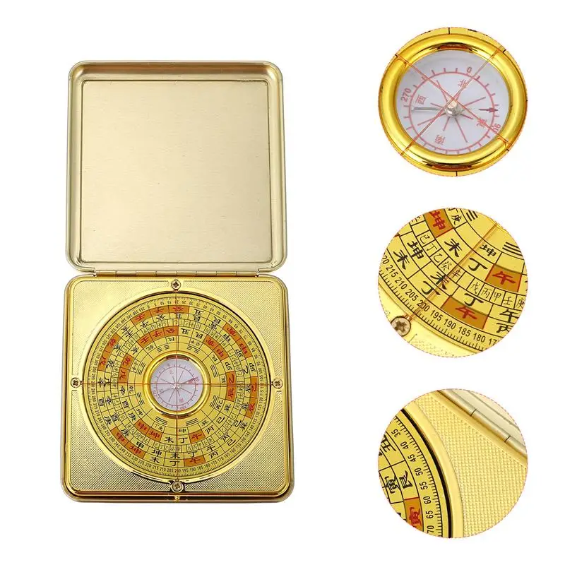 1 шт. Многофункциональный фэн-шуй компас переворачивающийся чехол Luo Pan кемпинг