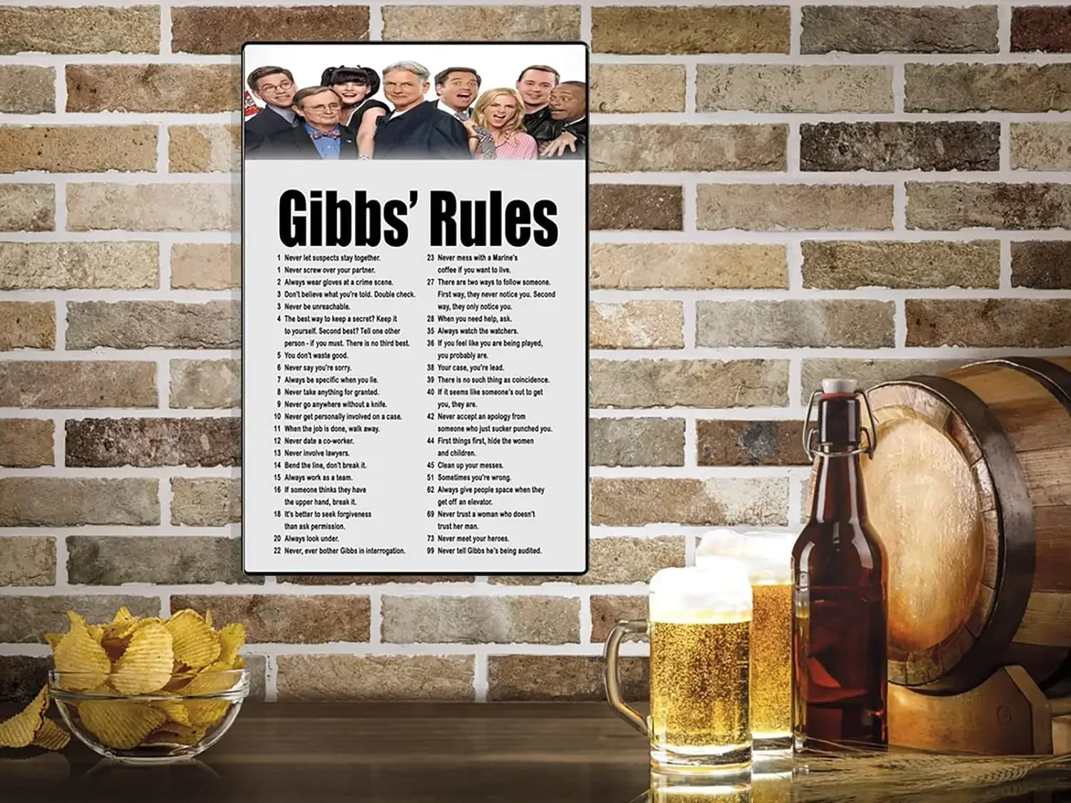 Винтажная Жестяная Вывеска NCIS Gibbs Эмблема 8x12 Дюймов Настенное Искусство Для