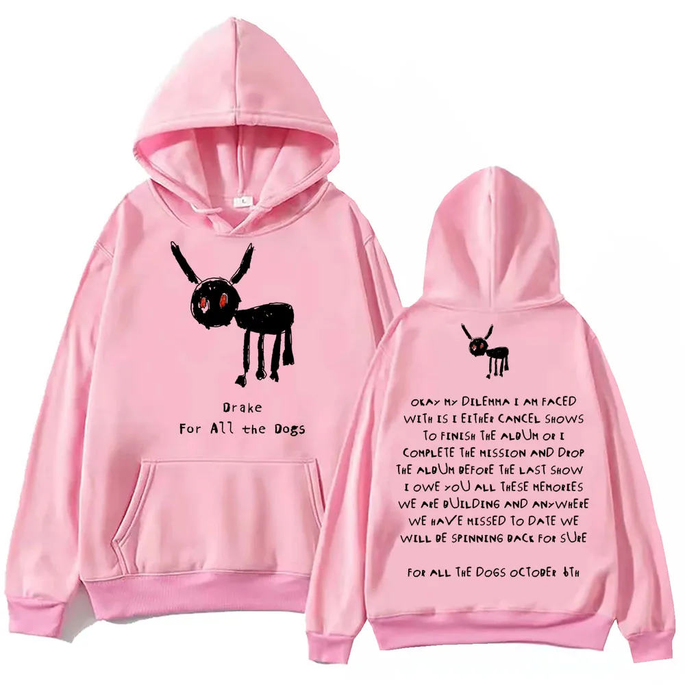 Толстовка с длинным рукавом и принтом Дрейка для всех собак