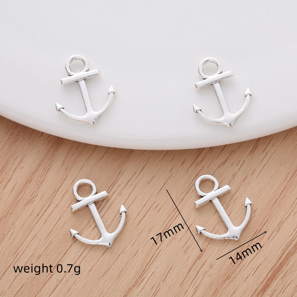 30pcs Exquisite Vintage Ship Anchor Designer Charms Women's Bracelet Necklace Fashion Jewelry Making DIY Pendant Access