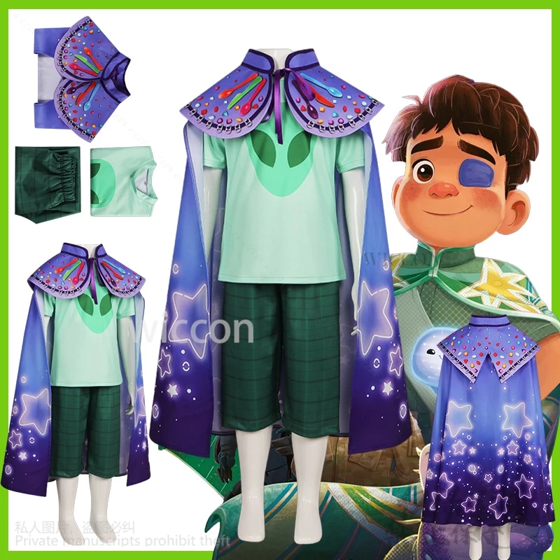 Аниме Elio Косплей Фильм Земля Плащ Накидка Брюки Футболка Костюм Для Мальчика