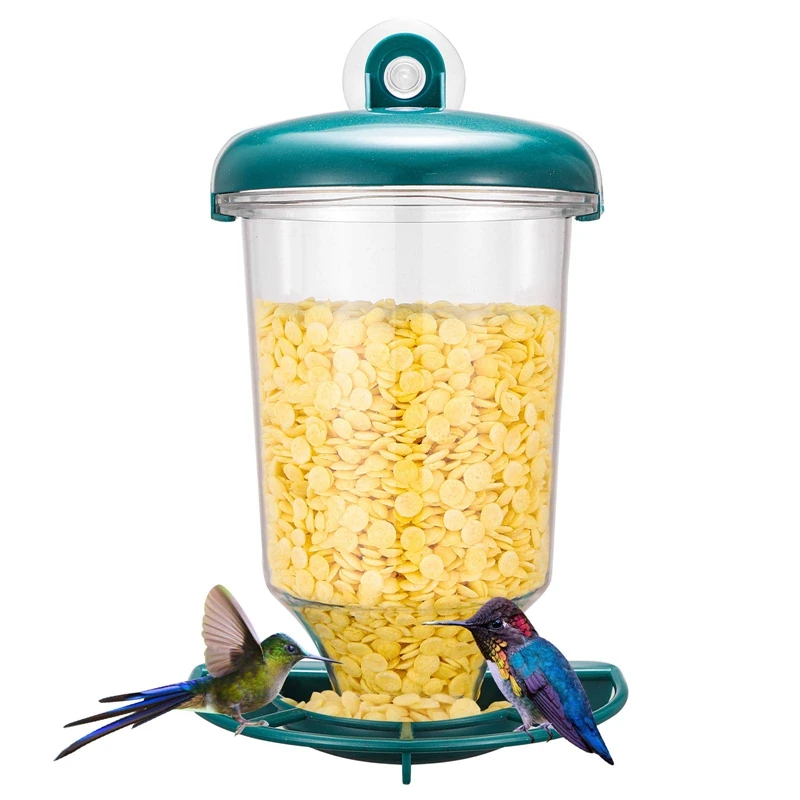 

A50I Window Bird Feeder With Strong Suction Cup, Removable Hanging Wild Bird Feeder Watch Wild Backyard Birds From Your House