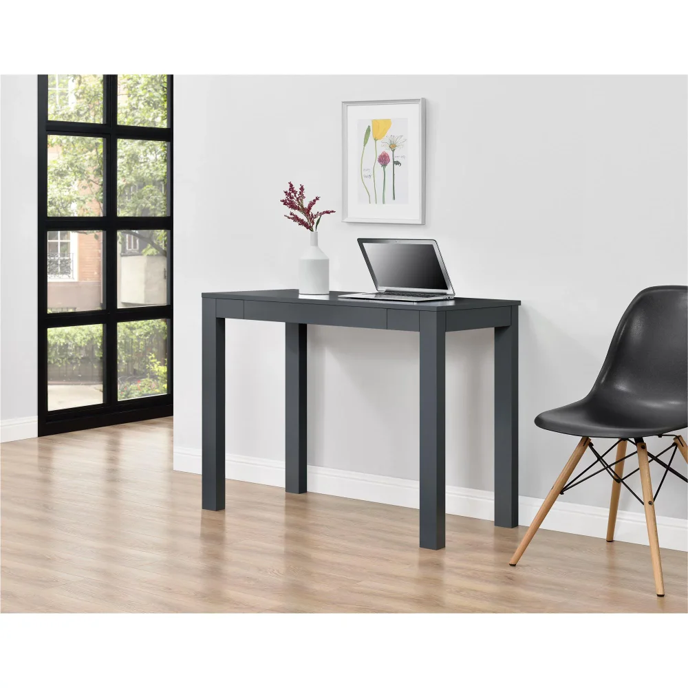 Parsons Computer Desk with Drawer,Wood, Particleboard, Metal, Medium Density Fiberboard