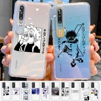 hunter x hunter killua zoldyck anime phone case for huawei p 20 30 40 pro lite psmart2019 honor 8 10 20 y5 6 2019 nova3e