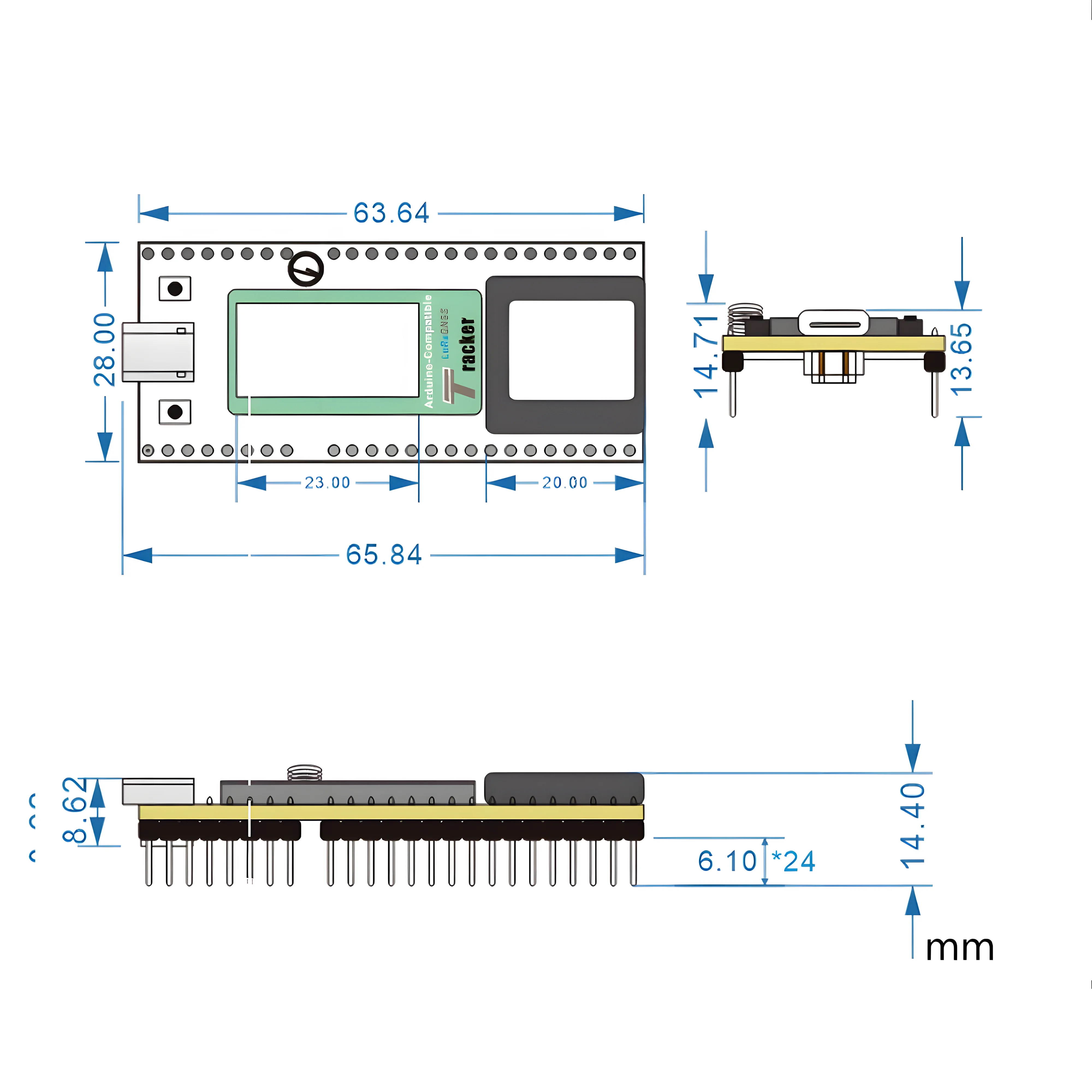 Фото Беспроводной трекер Heltec V1/V2 ESP32S3 SX1262 с поддержкой Meshtastic LoRa Node и Bluetooth Low Energy для отслеживания активов и IoT-мониторинга №4