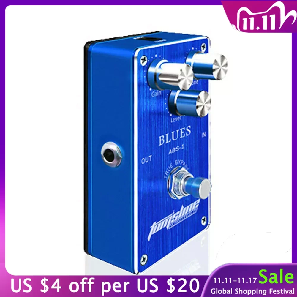 

Aroma ABS-1 Blues Distortion Electric Guitar Effect Pedal True Bypass Aluminum Alloy Housing Electric Guitar Accessories Effect