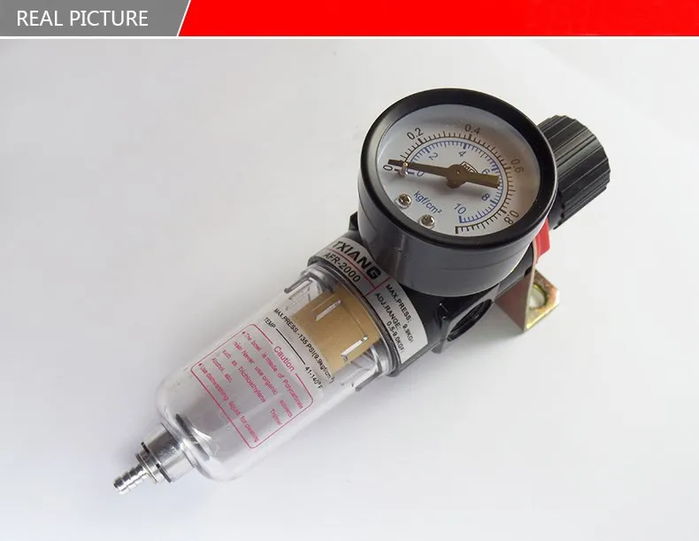 

Free shipping Pneumatic Air Source Treatment Filter Regulator w Pressure Gauge AFR2000