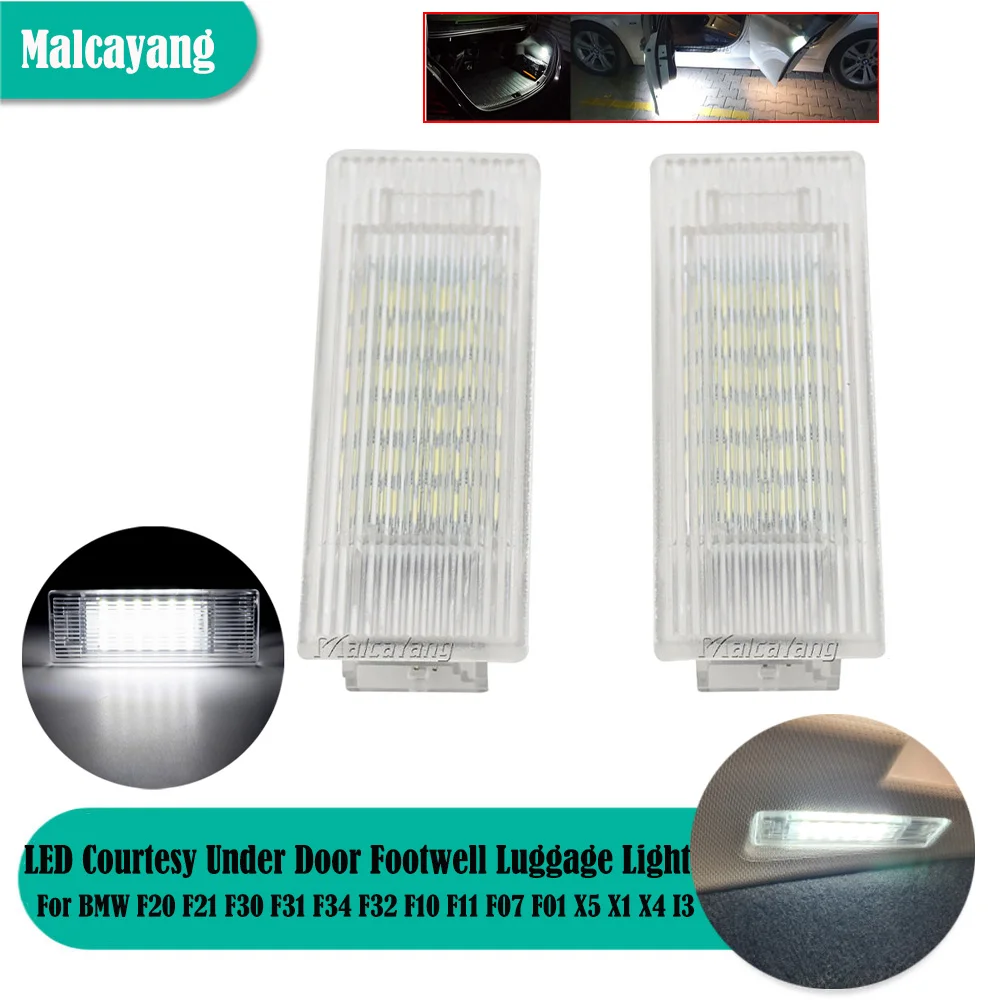 

For BMW F20 F21 F30 F31 F10 F11 F34 F32 F07 F01 X5 X1 X4 NEW LED Door Courtesy Footwell Light Luggage Trunk Lamp