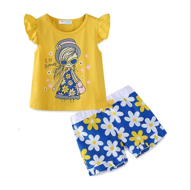 

2PCS Baby Girl Clothes Summer Toddler Tutu Dress Outfits Kids Clothes Girls Top T-shirt Tutu Skirt birthday party Dress