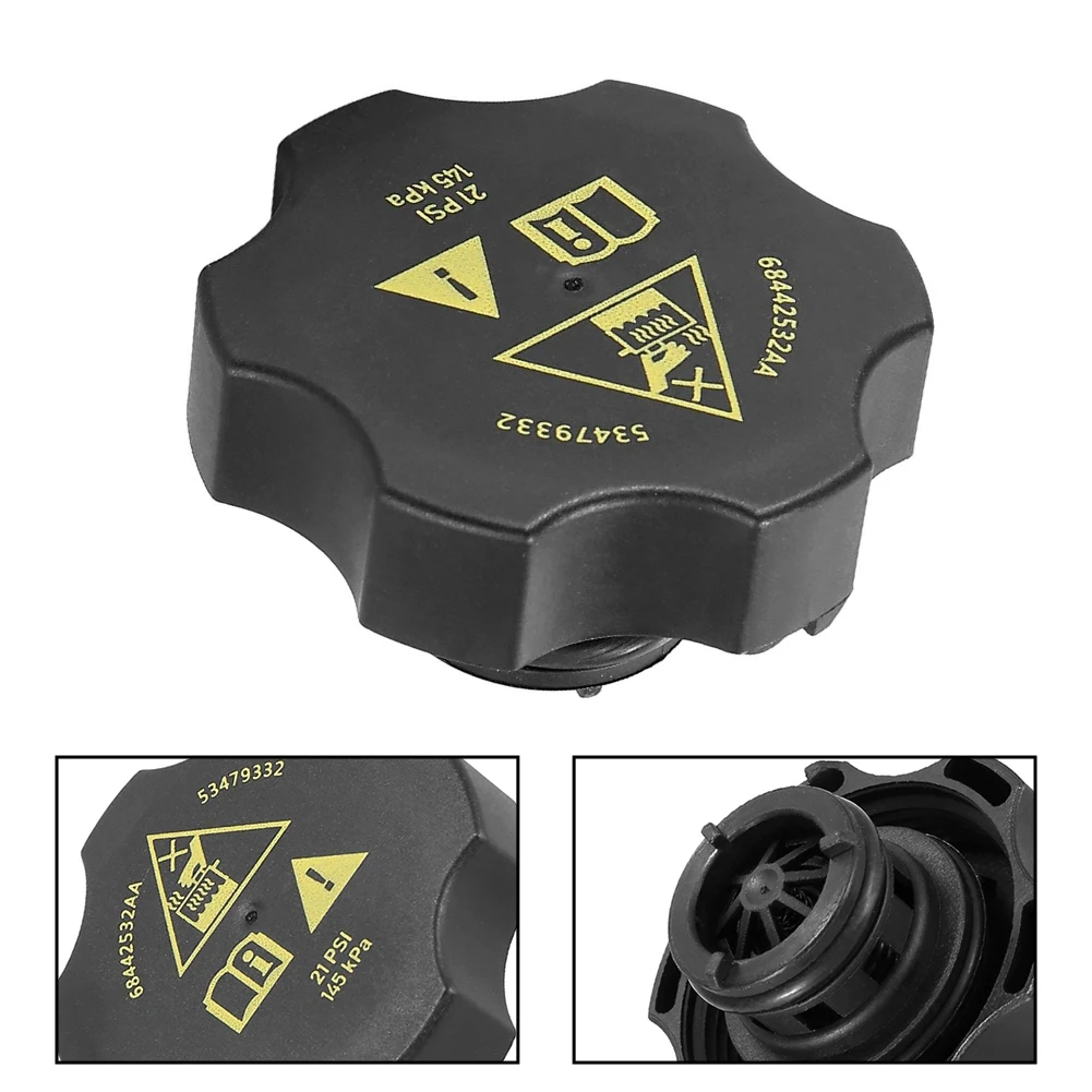 

Cover Reservoir Cap Garden Indoor 1 Pc 53479332 68249136AA 68442532AA Accessories Black Coolant Engine For Chrysler