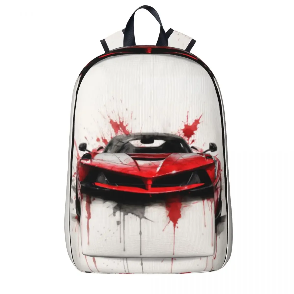 

Passionate Sports Car Backpack Ink Drawing Hyper Artistic Kawaii Backpacks Teen Hiking Print School Bags Colorful Rucksack