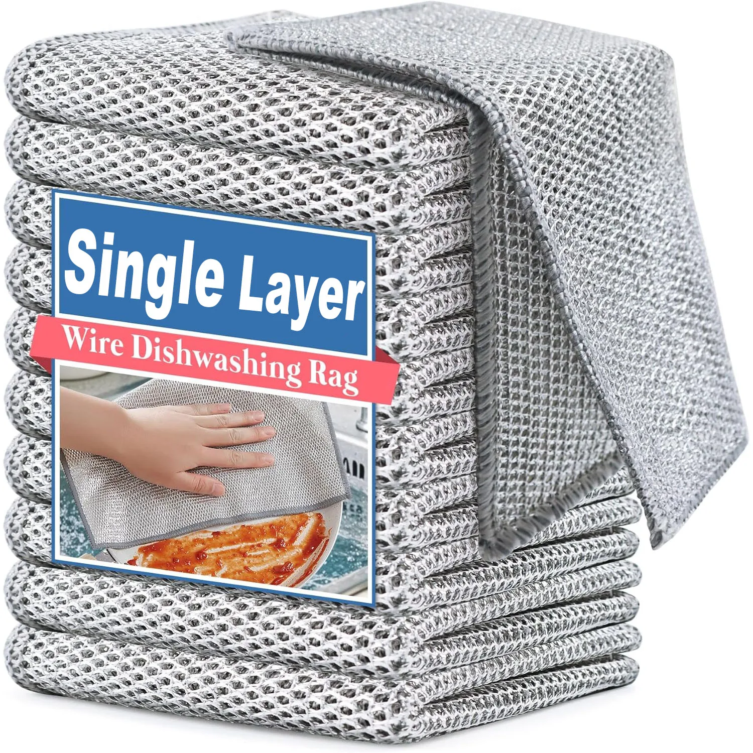 

Микрофибровый набор для мытья посуды с проволокой