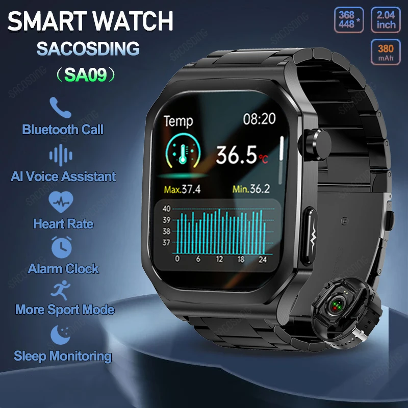 Спортивные Смарт-часы SACOSDING SA09 пульсометр монитор уровня кислорода в крови ЭКГ +