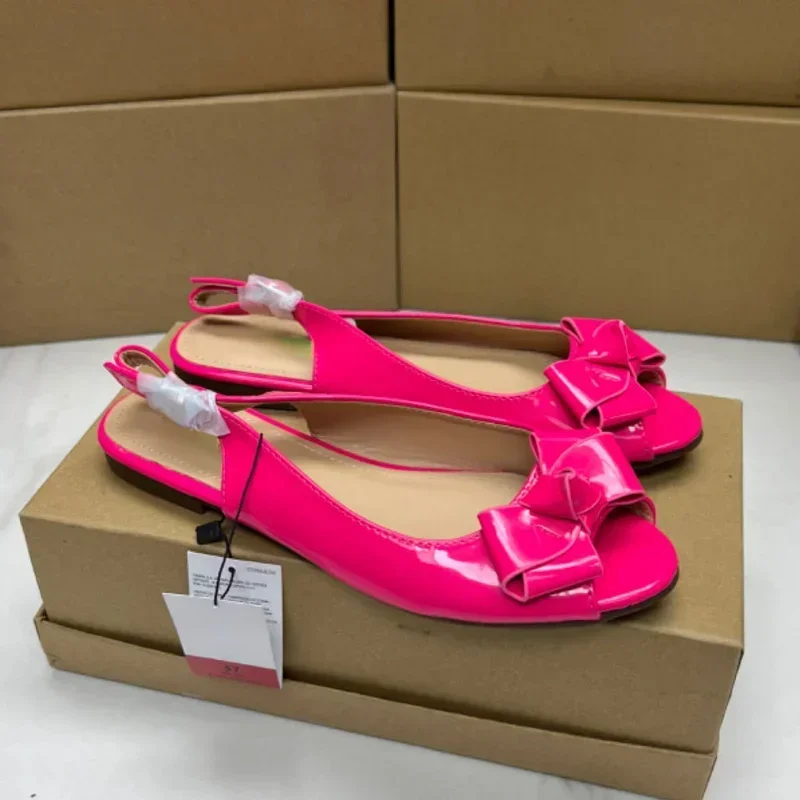 Женские однотонные туфли на плоской подошве Модные Повседневные с открытым