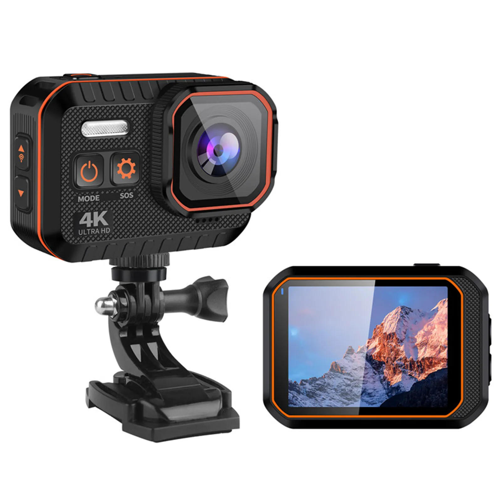 Action Camera 4k 5M Waterproof 170 Degrees Wide-Angle Wifi Sports Camera Wifi Sports Cam With Remote 170 Degree Wide Angle 2