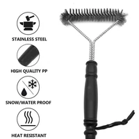 stainless steel barbecue grill brush greasy dirt clean tool grill bristles kitchen non stick cleaning brushes barbecue accessory