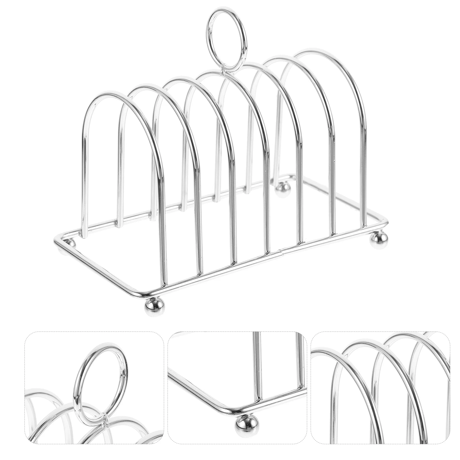 

Toast Rack Metal Slice Bread Rack Desktop Slice Toast Stand Kitchen Gadget