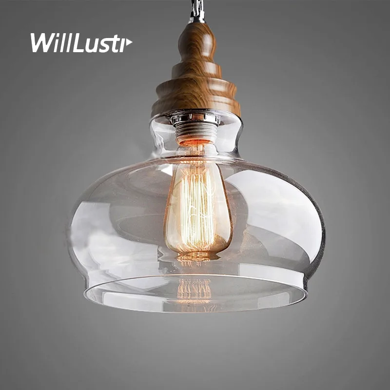 Металлический подвесной светильник под дерево из прозрачного стекла для отеля