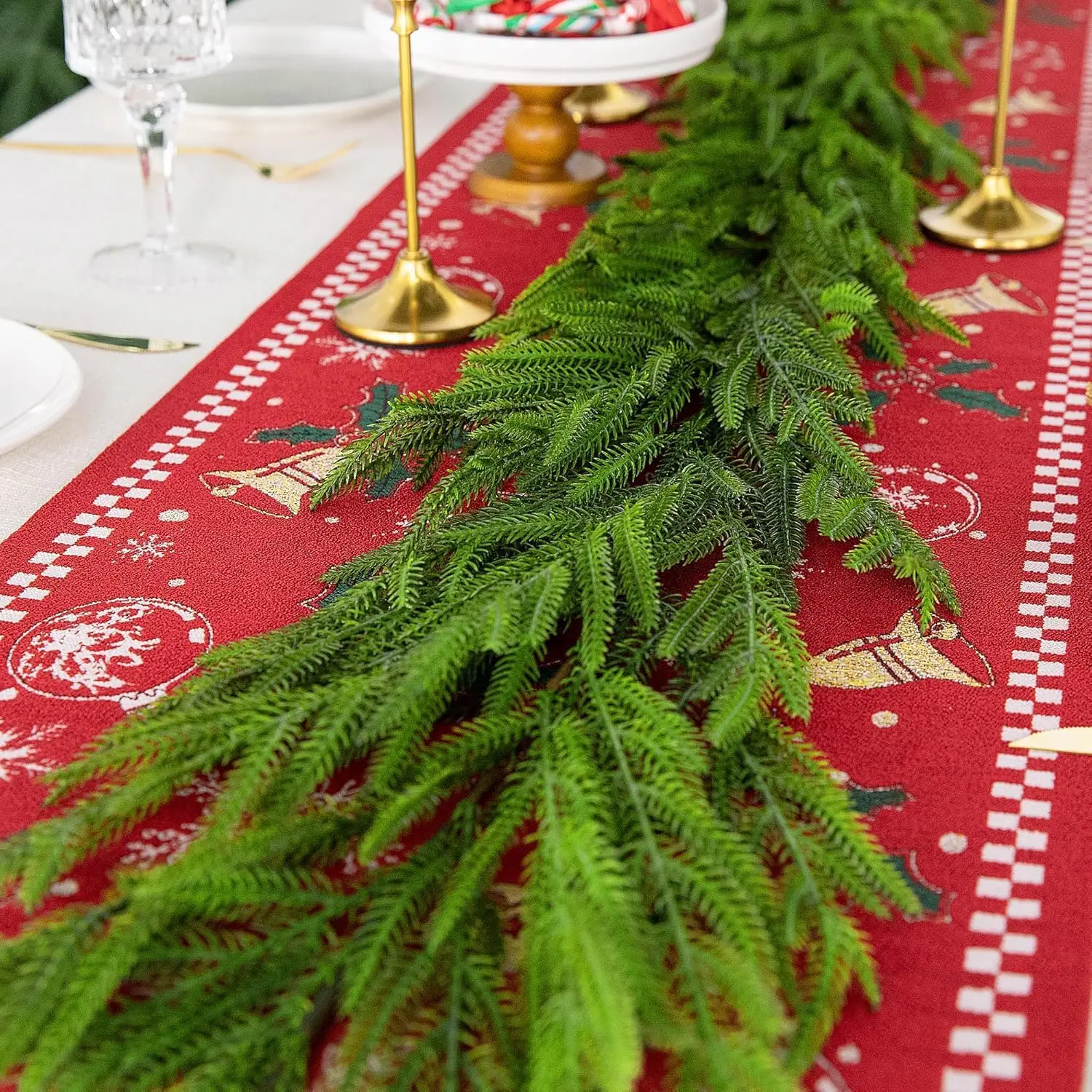 Watayo — Guirnalda de pino Norfolk de Navidad, 4 шт., adorno de pino denso de 6 pies, adorno de pino artificial, para (art.: 3920d2b7ec6e6) - 3920d2b7ec6e6