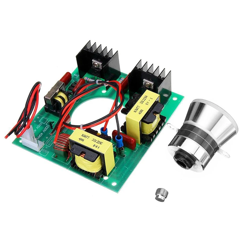 220V 50W Ultrasonic Generator Power Supply Module + 1Pc 40Khz Ultrasonic Transducers Vibrator