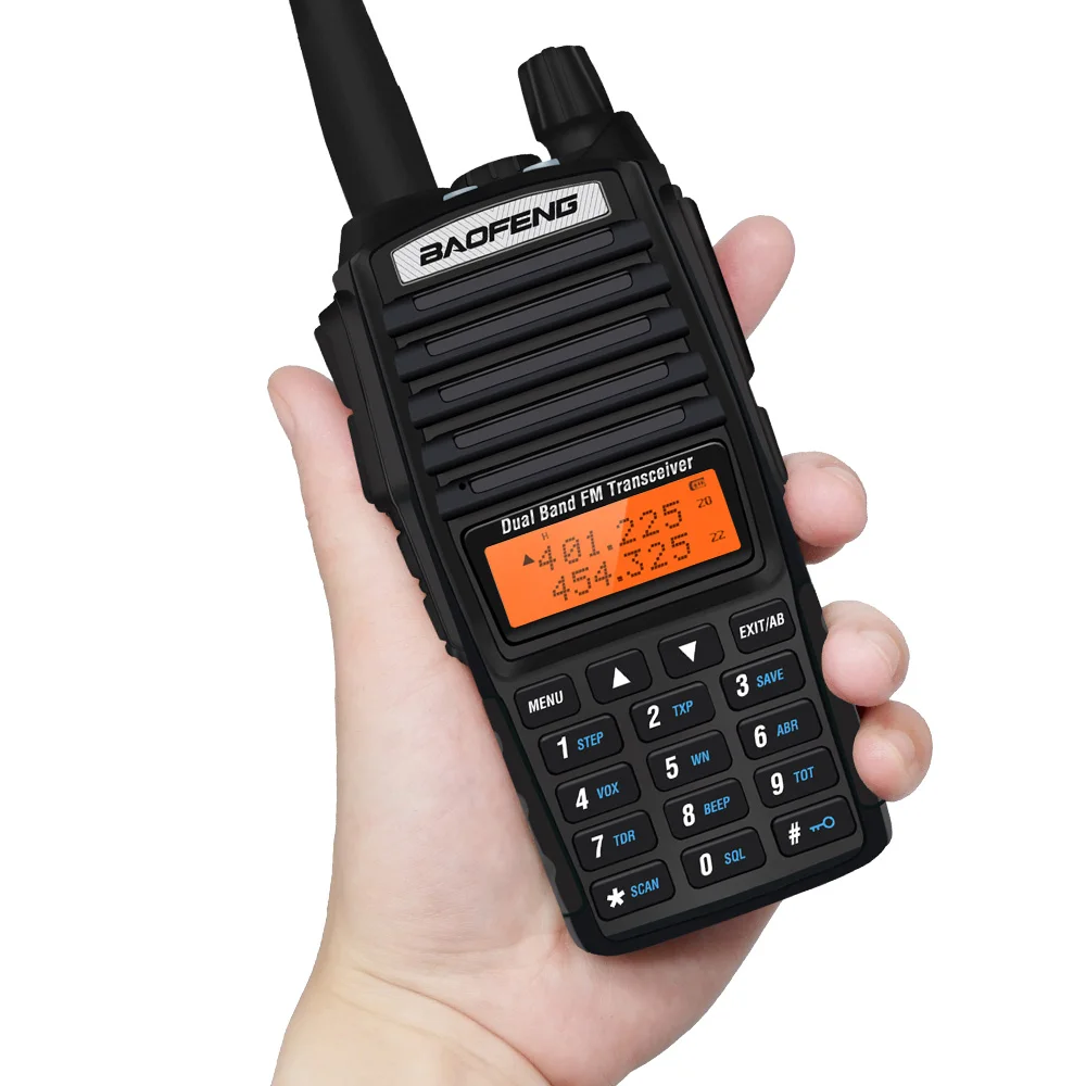 2pcslot baofeng original walkie talkie uv 82 dual ptt radios handheld two way ham cb radio uv 82 and free gift na 771 antenna free global shipping