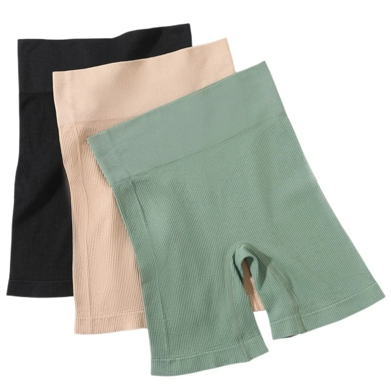 

Seamless Fitness Shorts Women Safety Short Pants High Waist Shorts Ribbed Shorts Push Up Hips Underwear Female Underpants
