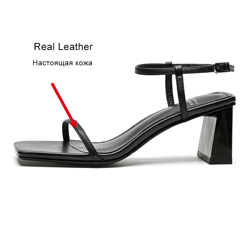 Женские туфли Yozcttaa летние на высоком каблуке с ремешками Размеры 33-40 2025