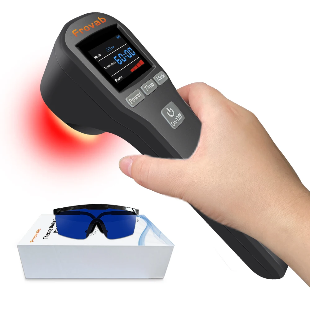 

Frovab Red Light Laser Therapy Device 650nm 808nm Low Level Cold Laser for Arthritis Physical Therapy Equipment Pain Relief