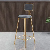High-end Italian luxury home chair bar, modern minimalist island high chair, leather home stool bar chair