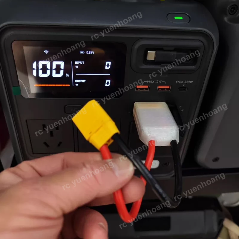 Фото 1 шт. для DJI Power1000 Mini Power Bank, зарядный кабель 400 Вт, адаптер-кабель XT60 на SDC-разъем, подходит для солнечных панелей 30 В и аккумуляторов №3