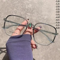 transparent eyeglasses frame women retro oversized optical glasses female fashion irregular myopia glasses 1 0 to 6 0