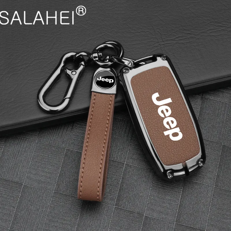 

Zinc Alloy Car Key Case Cover Holder Protection For Jeep Renegade 2014 2015 Compass Grand Cherokee WK2 KL BU MP Auto Accessories