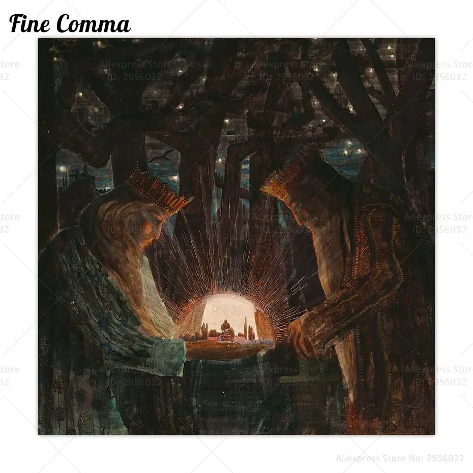 

Картина маслом под старину, сказка королей, микалус Константин, винтажный постер, картина на холле, настенное украшение для дома