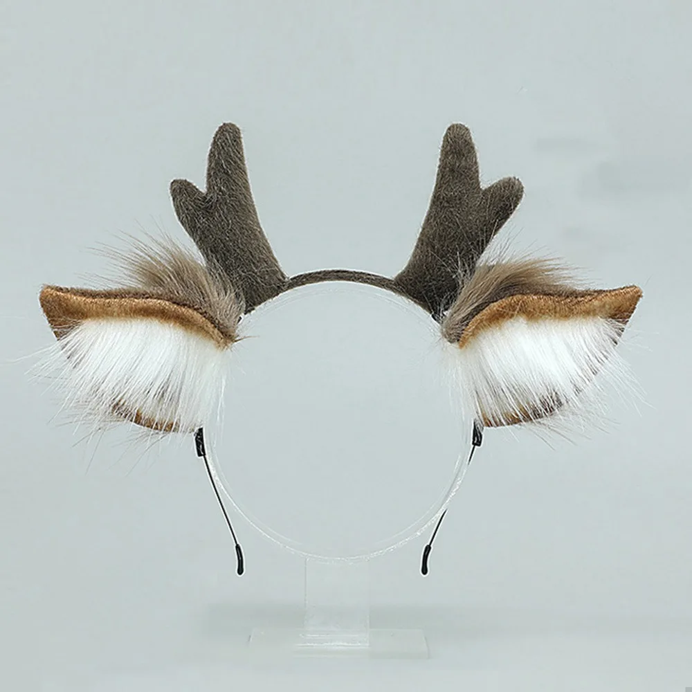 Рождественская повязка на голову с оленьими ушками