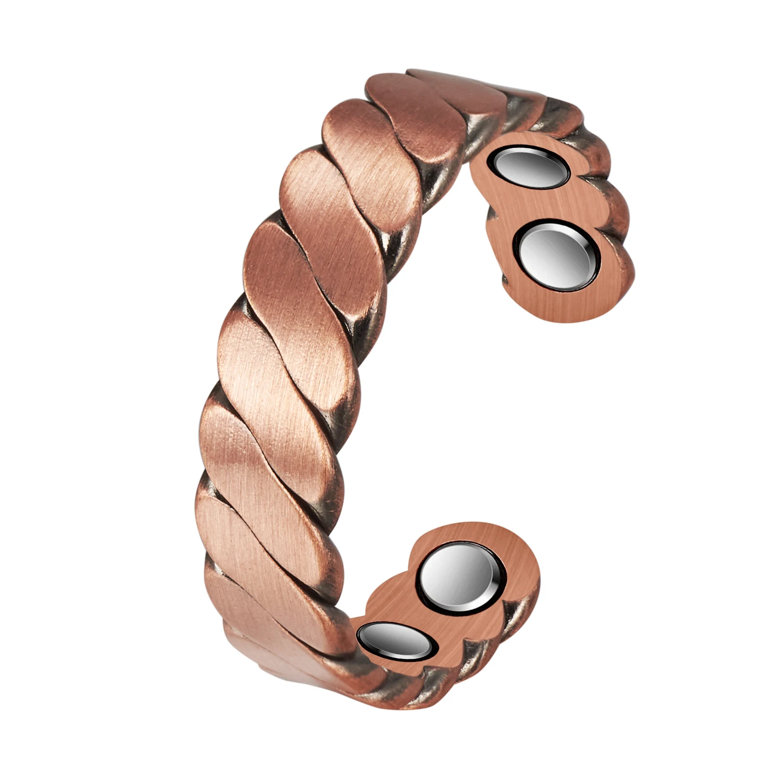 Медное магнитное кольцо Wollet для женщин и мужчин из чистой меди с магнитом