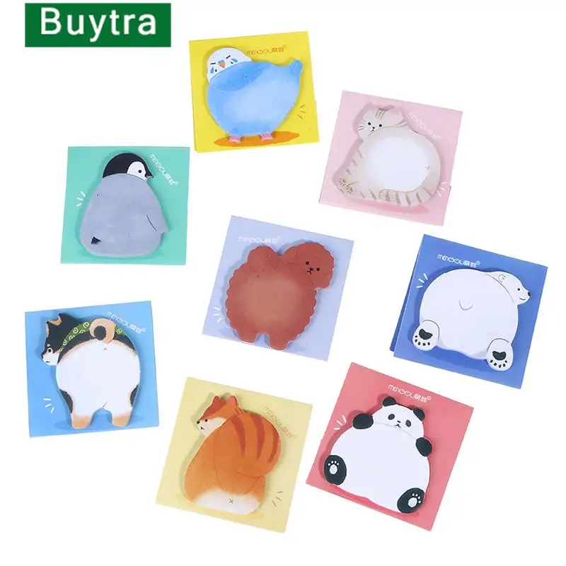 

30pcs/set Cute Animal butt Sticky Notes Memo Pad Bookmarks kawaii Penguin