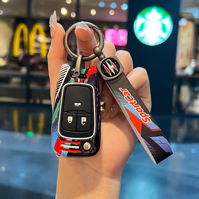 Фото Металлический чехол для ключей автомобиля в гоночном стиле для Opel Vauxhall Corsa Astra Vectra Zafira Omega для Buick для Chevrolet для Chevy №5