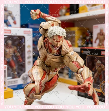 Фото Коллекционная фигурка Caliente Kaiyodo Attack on Titan: Титан в броне Revoltech Yamaguchi, аниме-фигурка, модель, игрушка №1
