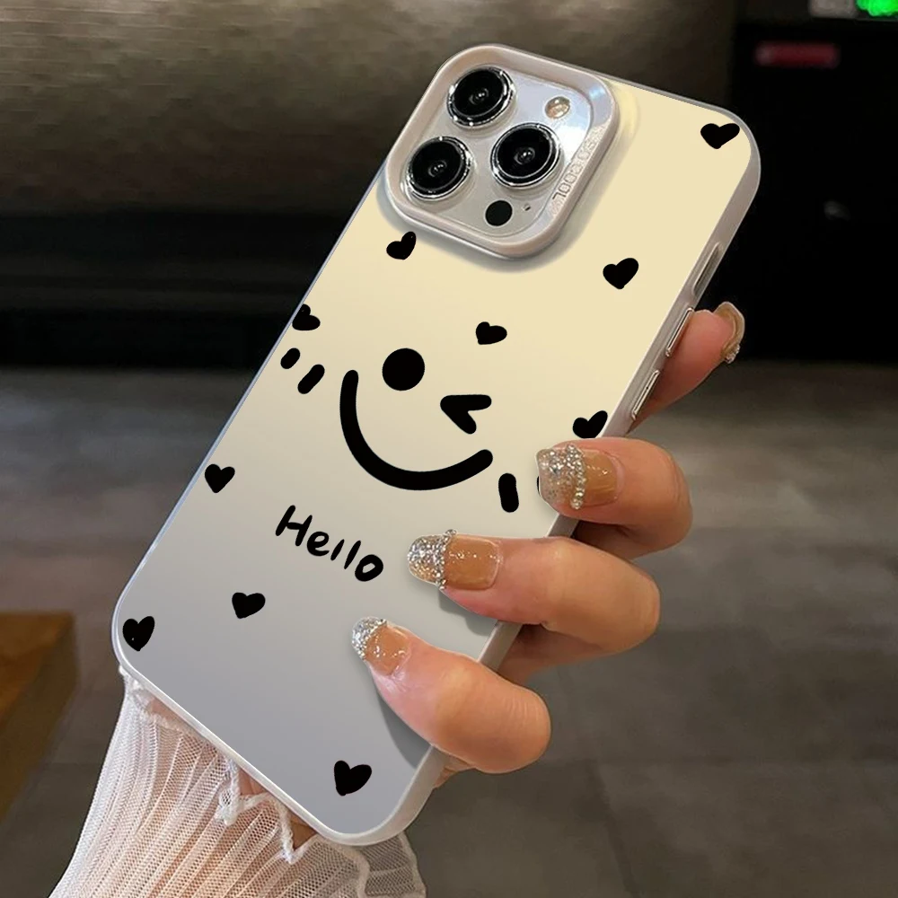 Чехол для Vivo S18 S17 S16 Pro 5G S17T S16E T2 4G T3 с мультяшным смайликом матовый чехол