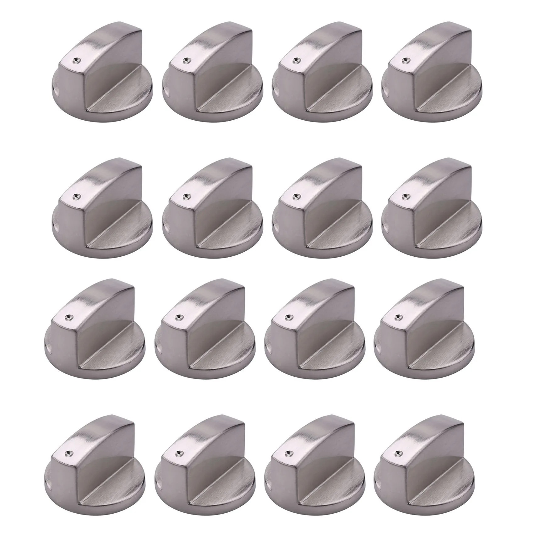 

Brushed Metal Gas Stove Knobs Cooker Control Switch Range Oven Knobs Cooktop Burner Knob Switch(16Pcs 6mm Shaft Core)