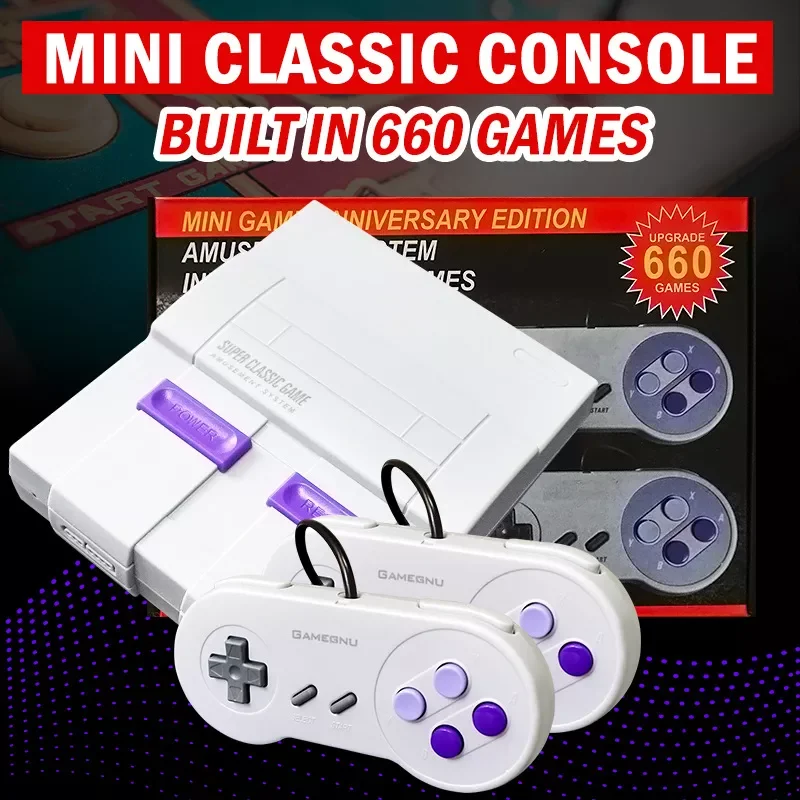 

New Retro Super Classic Game Mini TV 8 Bit Family TV Video Game Console Built-in 660 Games Handheld Gaming Player Gift