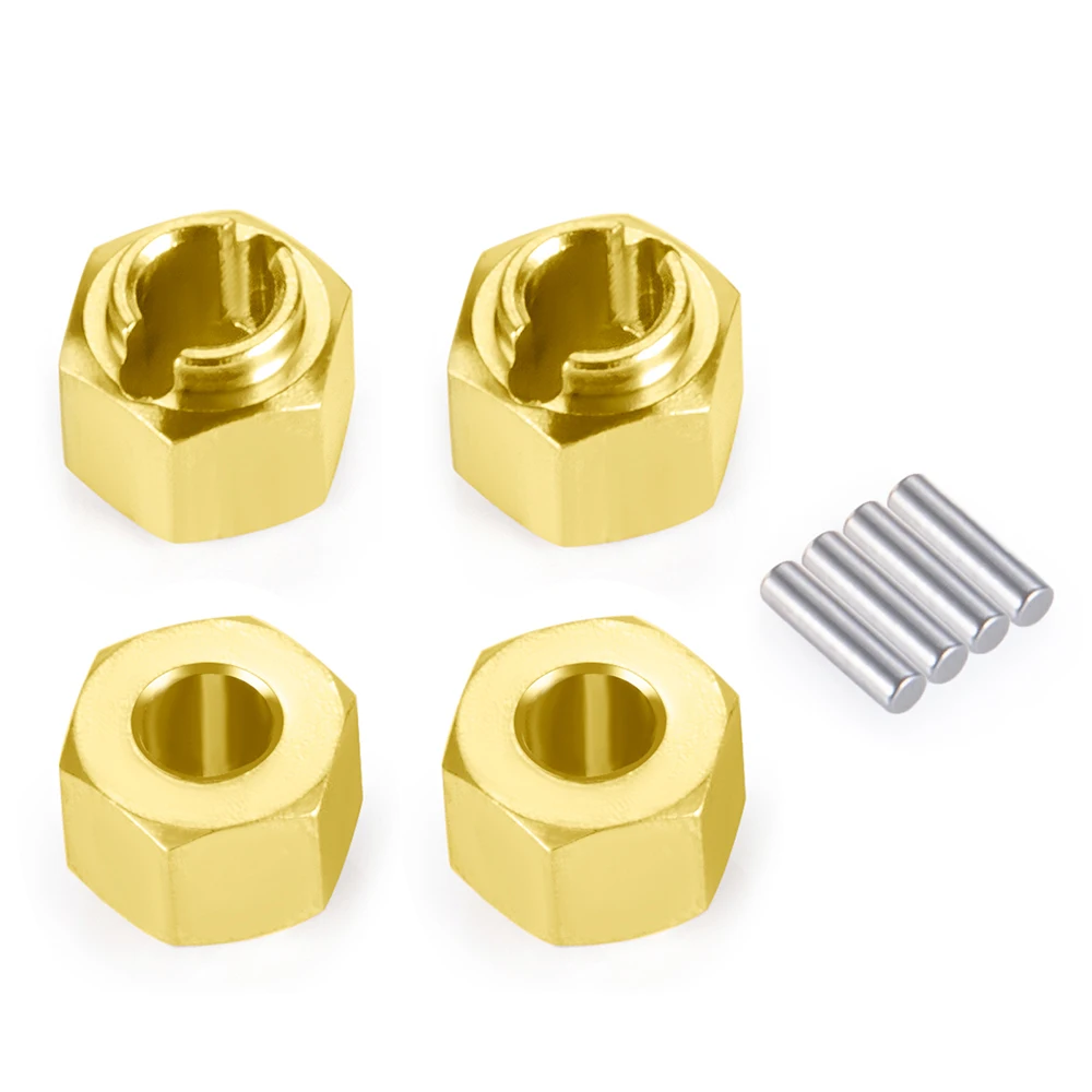 AXSPEED 7mm Brass Wheel Hex Hub Extenders Adapters 4/5/6/7mm for TRX-4M Bronco Defender 1/18 RC Crawler Car Model Parts images - 6